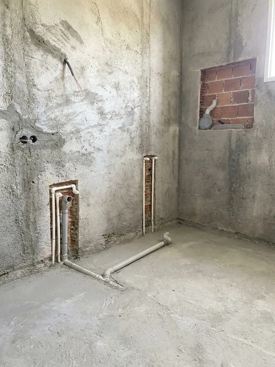 Tesisat altyapı sürecinden gerçek saha fotoğrafı